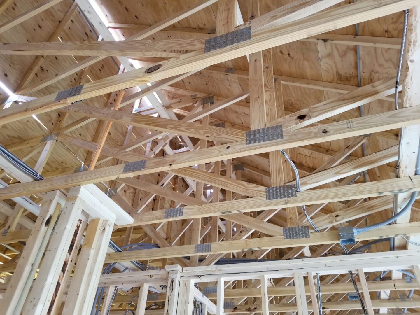 Wooden roofing project by York P-B Truss Inc.